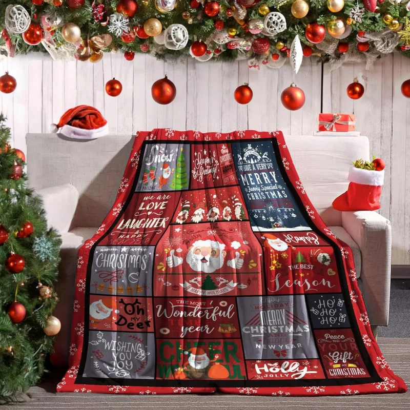 Merry Christmas blanket, flannel wool comfortable, warm and soft, cute Santa Claus gift
Merry Christmas blanket, flannel wool comfortable, warm and soft, cute Santa Claus gift