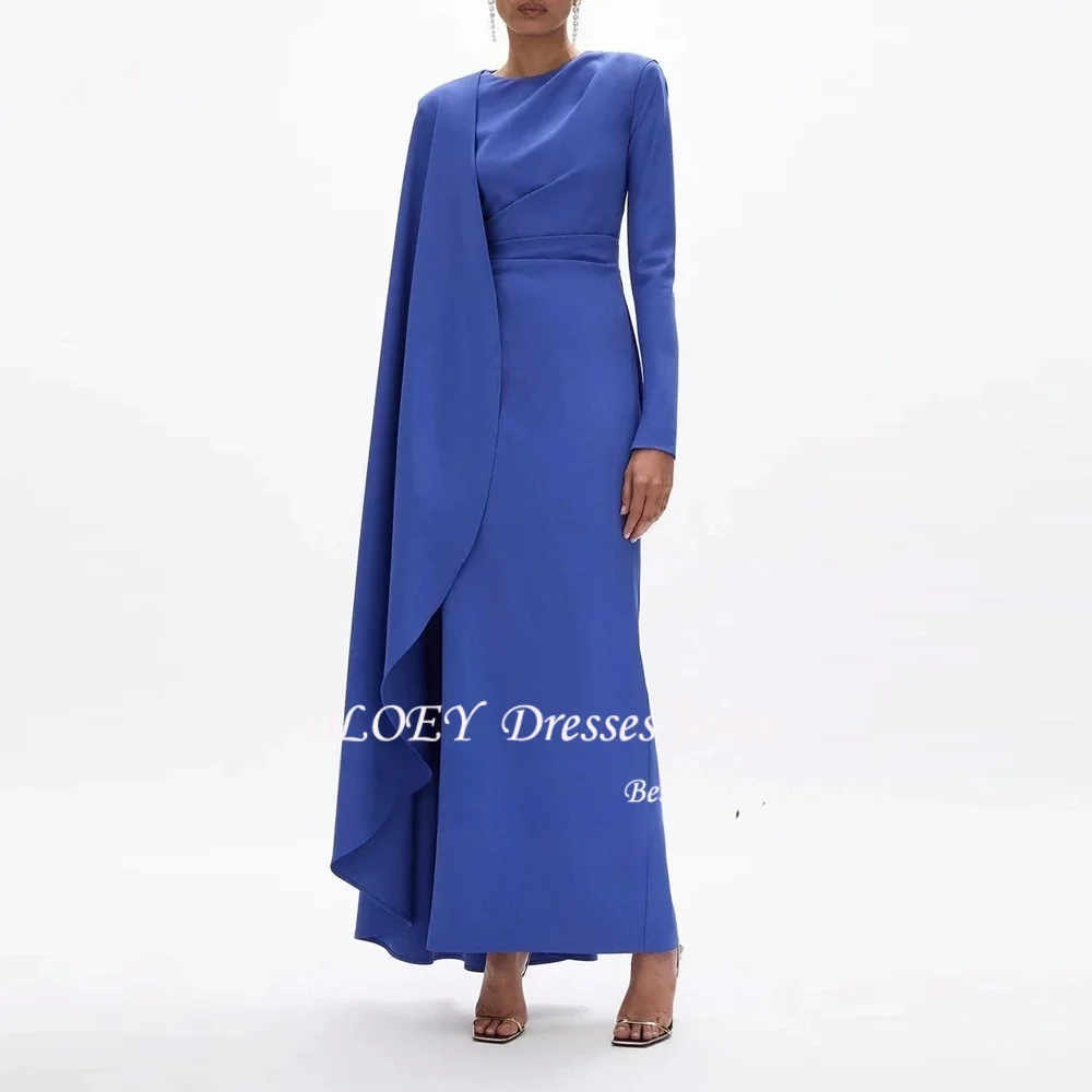 OLOEY Customized Modern Blue Saudi Evening Dress Crew Neck Long Sleeves Party Dress Formal Floor Length Celebrity Dinner Gown
OLOEY Customized Modern Blue Saudi Evening Dress Crew Neck Long Sleeves Party Dress Formal Floor Length Celebrity Dinner Gown