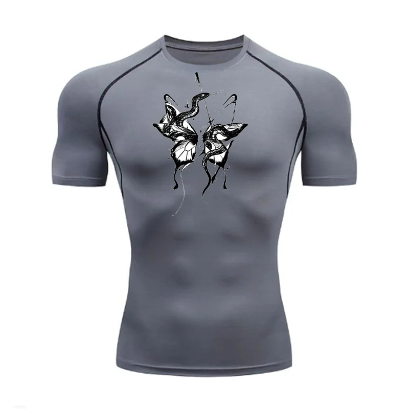New snake and butterfly men's and women's same sports casual quick-drying round-neck T-shirt
New snake and butterfly men's and women's same sports casual quick-drying round-neck T-shirt