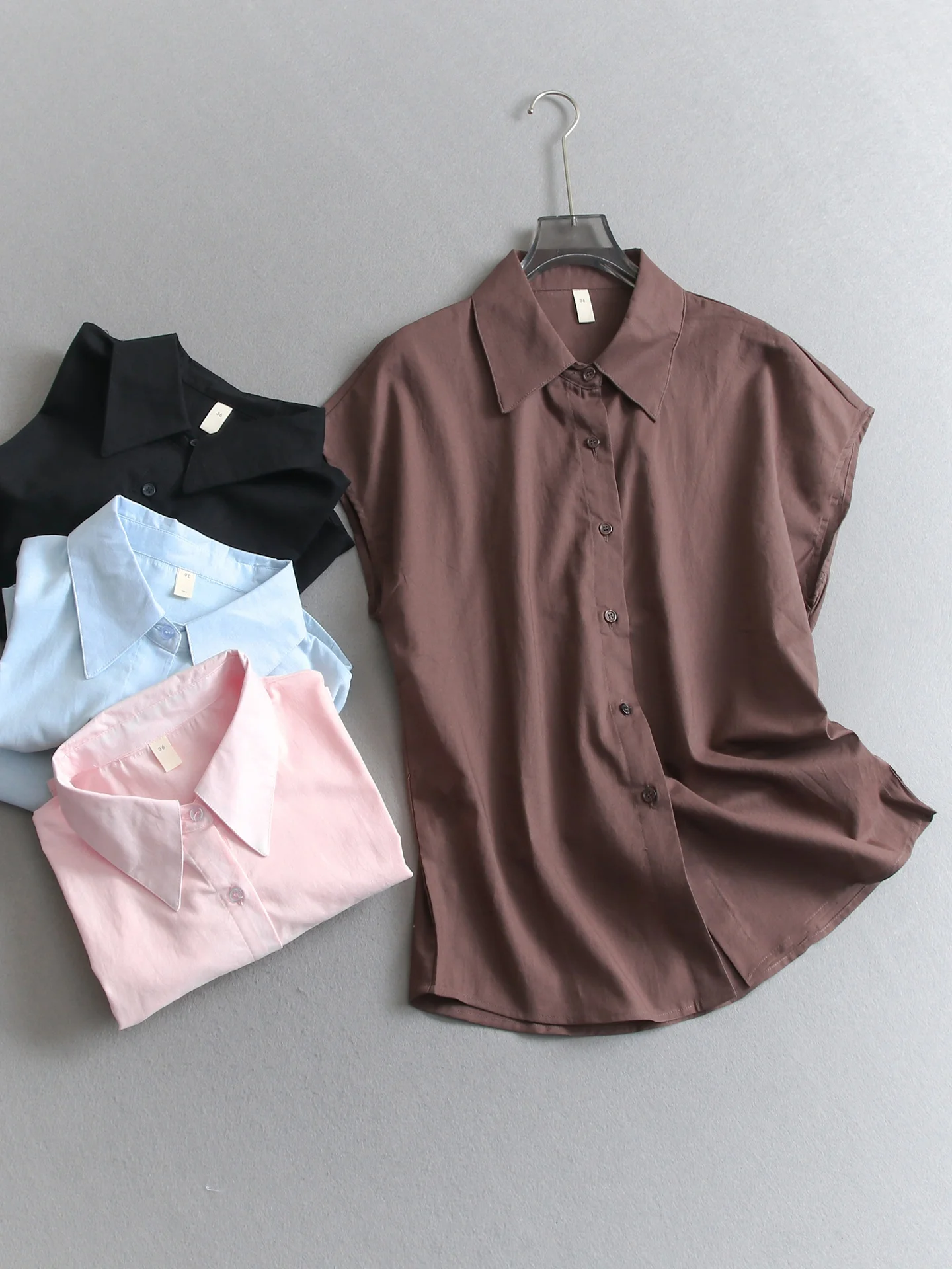 Slimming Pure Color Cotton Linen Short Sleeve Shirt Simple Style Loose Fit Commute Casual Women's Shirt T706 Summer New Arrival
Slimming Pure Color Cotton Linen Short Sleeve Shirt Simple Style Loose Fit Commute Casual Women's Shirt T706 Summer New Arrival