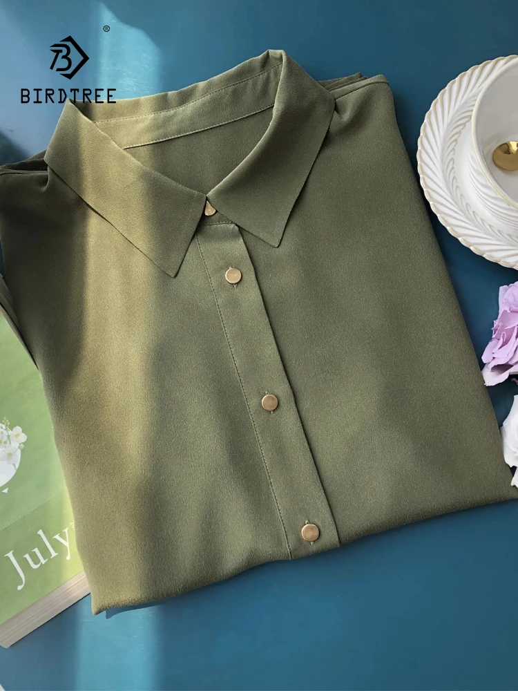 BirdTree Short Sleeve Sand Washing,Elegant Fashion Blouses,Real Silk French Retro Shirt For Women,2024 Spring Tops T41605QC
BirdTree Short Sleeve Sand Washing,Elegant Fashion Blouses,Real Silk French Retro Shirt For Women,2024 Spring Tops T41605QC