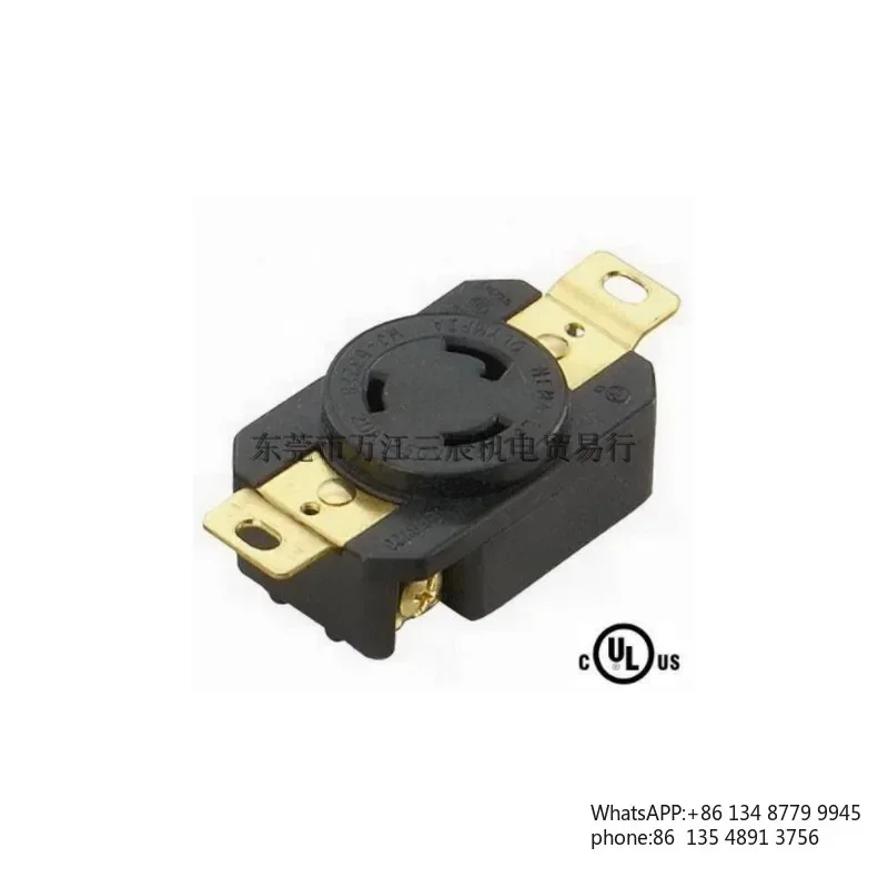 Taiwan-made American standard anti-loosening concealed socket WJ-6320B 20A250V3P bakelite L6-20R for industrial machinery
Taiwan-made American standard anti-loosening concealed socket WJ-6320B 20A250V3P bakelite L6-20R for industrial machinery