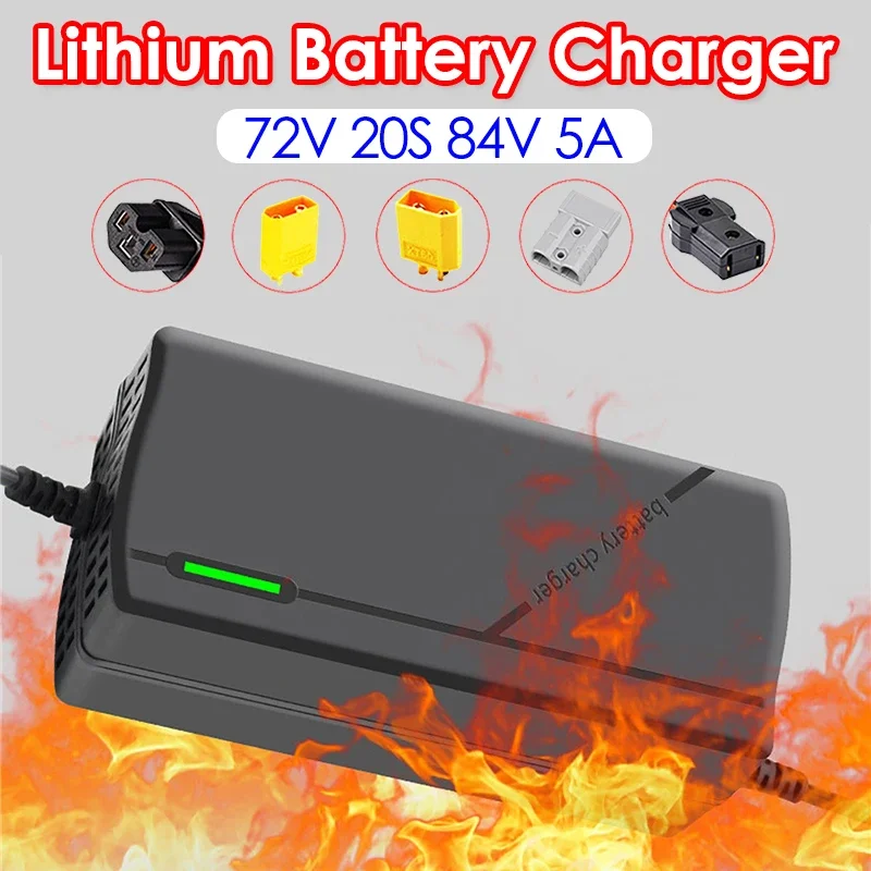 Plastic Shell 84V 5A Li-ion Battery Charger for 20S 72V Lithium Battery Charger with Indicator Light and Cooling Fan EU Plug
Plastic Shell 84V 5A Li-ion Battery Charger for 20S 72V Lithium Battery Charger with Indicator Light and Cooling Fan EU Plug