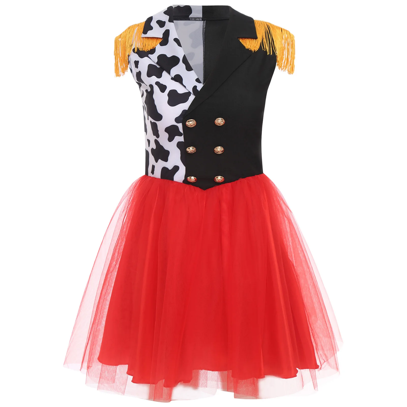 Halloween Circus Ringmaster Cosplay Dress Female Drum Marching Team Performance Epaulets Tutu Dress for Party Carnival Festival
Halloween Circus Ringmaster Cosplay Dress Female Drum Marching Team Performance Epaulets Tutu Dress for Party Carnival Festival