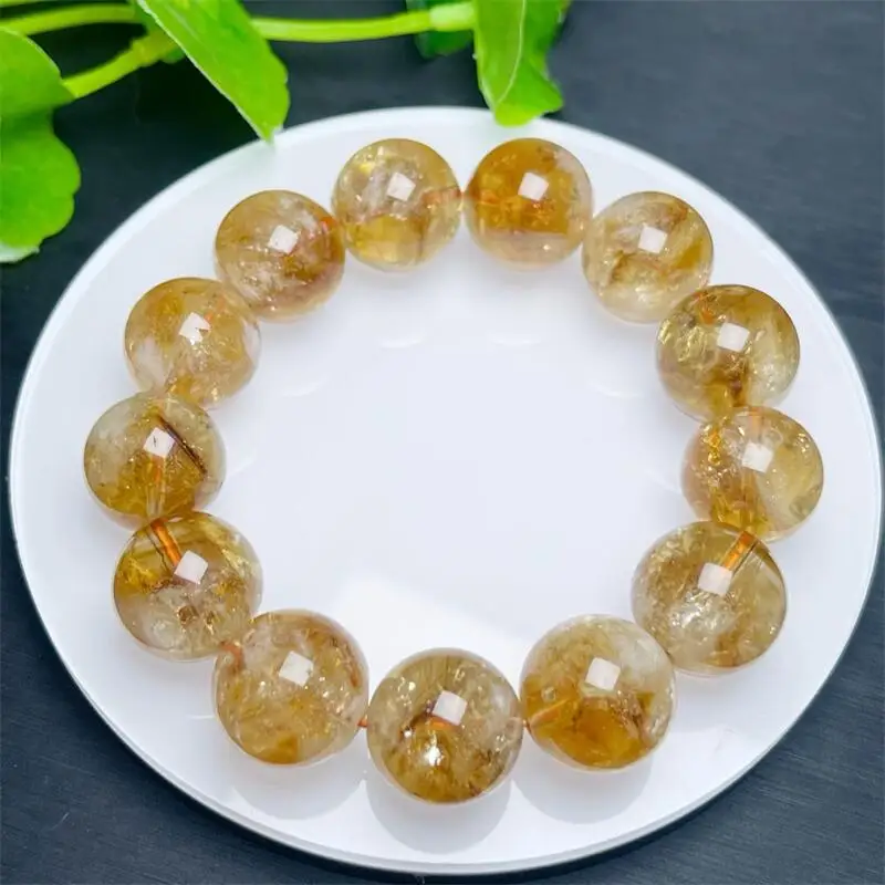 Natural Citrine Quartz Bracelet Women Fashion Round Stone Elegant Healing Strand Bangles Wristband Gift 1PCS 12/15/16MM
Natural Citrine Quartz Bracelet Women Fashion Round Stone Elegant Healing Strand Bangles Wristband Gift 1PCS 12/15/16MM