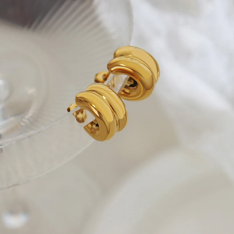 New Stainless Steel Gold Plated Double Large C Geometric Stud Earrings for Women Girls Statement Hoops Fashion Jewelry Gift
New Stainless Steel Gold Plated Double Large C Geometric Stud Earrings for Women Girls Statement Hoops Fashion Jewelry Gift