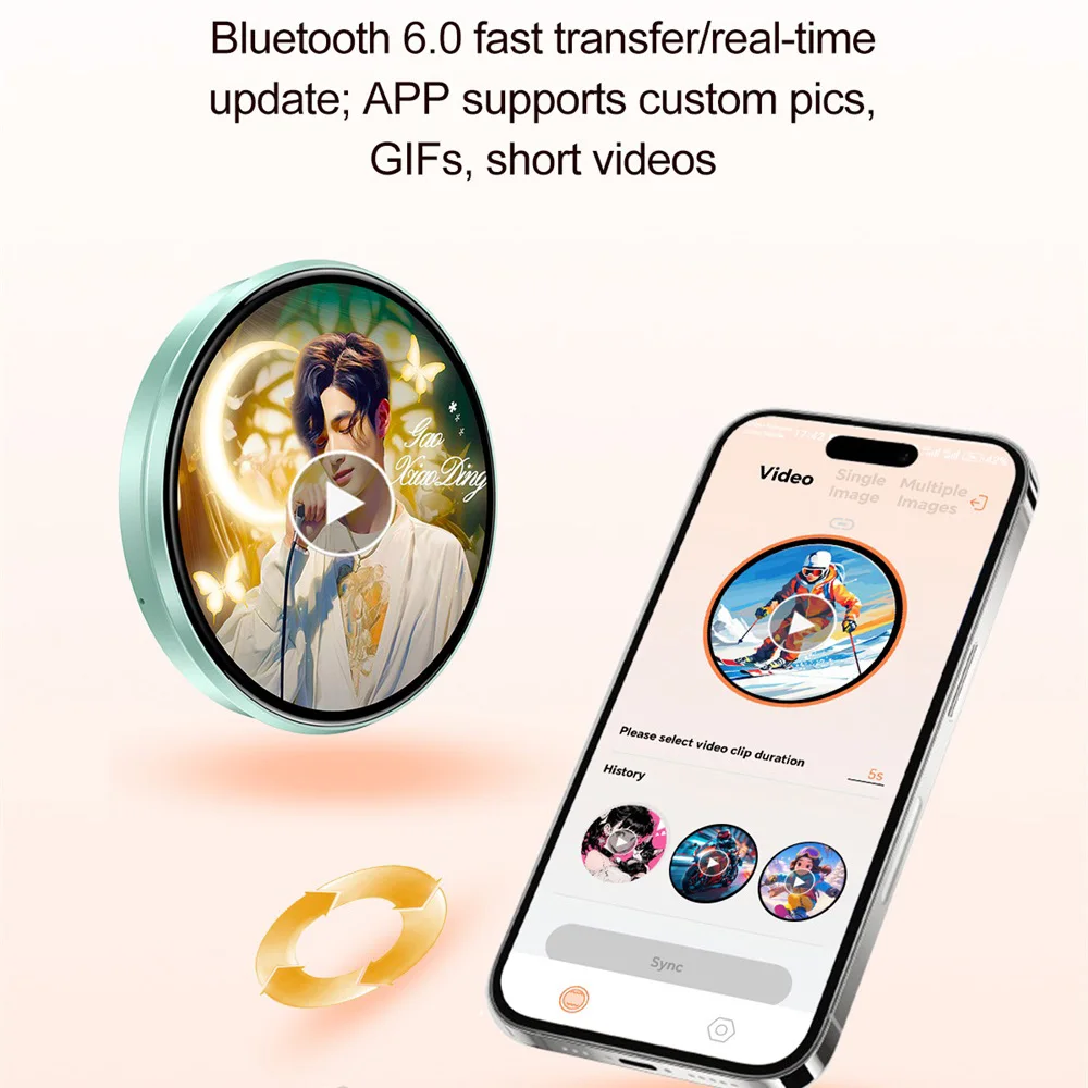 Anime Blue Tooth Electronic Badge Video Rainbow Support Light Picture Dynamic Carousel Bidirectional Transmission Brooch
Anime Blue Tooth Electronic Badge Video Rainbow Support Light Picture Dynamic Carousel Bidirectional Transmission Brooch