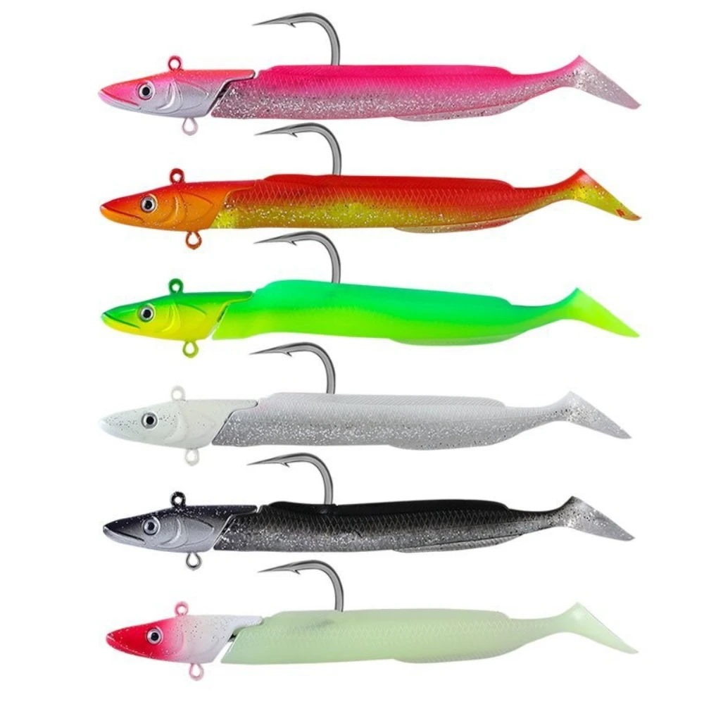 Black Trout Soft Lure Spinner Lead Head Jig Pre-rigged Sea Fishing Bait for Barracuda Bass Wobbler Swimbait Tackle 
Black Trout Soft Lure Spinner Lead Head Jig Pre-rigged Sea Fishing Bait for Barracuda Bass Wobbler Swimbait Tackle