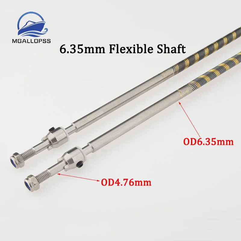 RC Hight Quality Left/Right 6.35mm 1/4" Flexible Shaft to 4.76mm 3/16'' Prop Shaft About 700mm Flex Cable for Gas Nitro RC Boat
RC Hight Quality Left/Right 6.35mm 1/4" Flexible Shaft to 4.76mm 3/16'' Prop Shaft About 700mm Flex Cable for Gas Nitro RC Boat