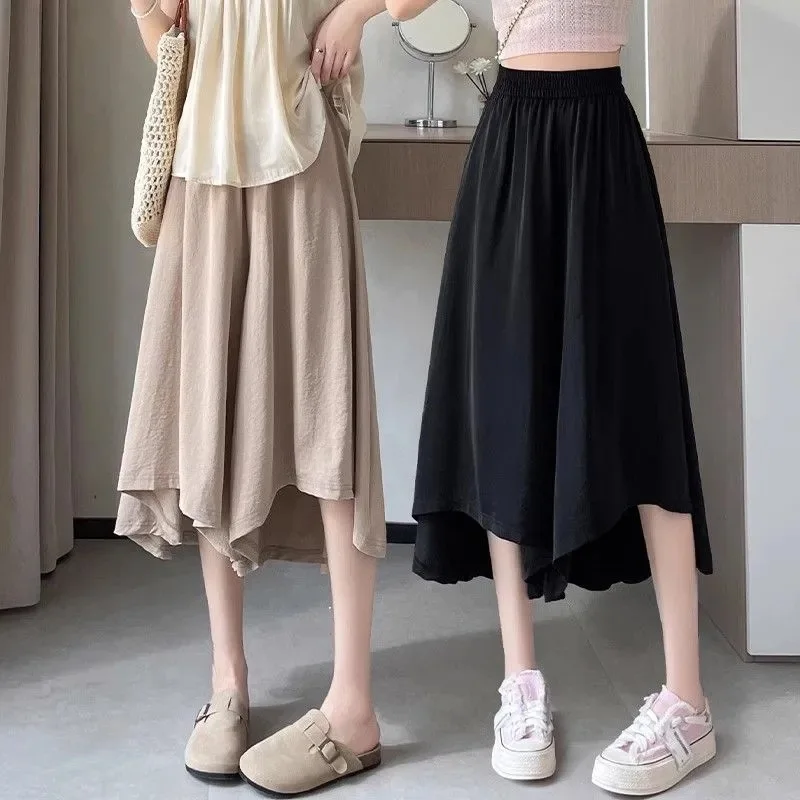 Women's Plus Size Summer Casual Fashion Classic Versatile Khaki Solid High Waist Slimming Seven-Eighth Wide-Leg Pants
Women's Plus Size Summer Casual Fashion Classic Versatile Khaki Solid High Waist Slimming Seven-Eighth Wide-Leg Pants