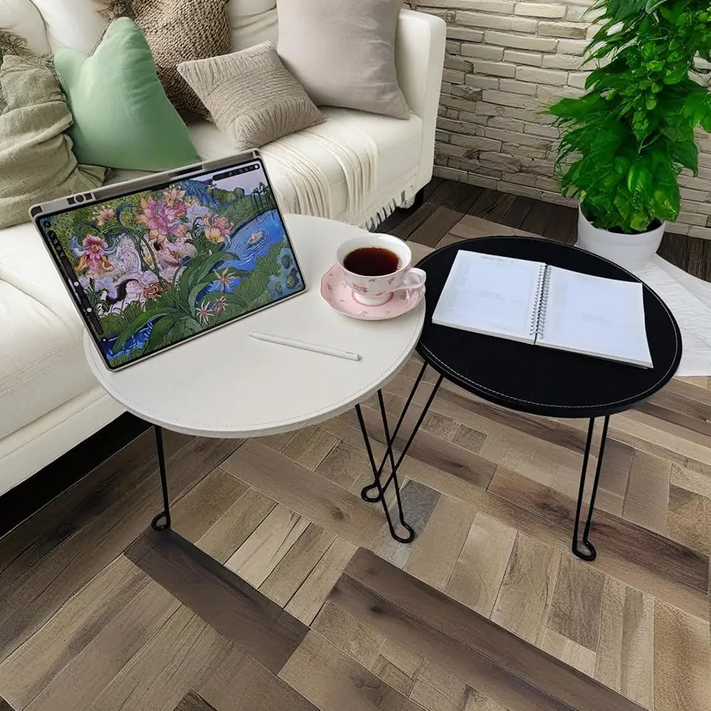 Leather Circle Nesting Tables Coffee Table Set Of 2,Folding Table, Outdoor Side Tables,Fashionable End Tables Set Suitable For
Leather Circle Nesting Tables Coffee Table Set Of 2,Folding Table, Outdoor Side Tables,Fashionable End Tables Set Suitable For