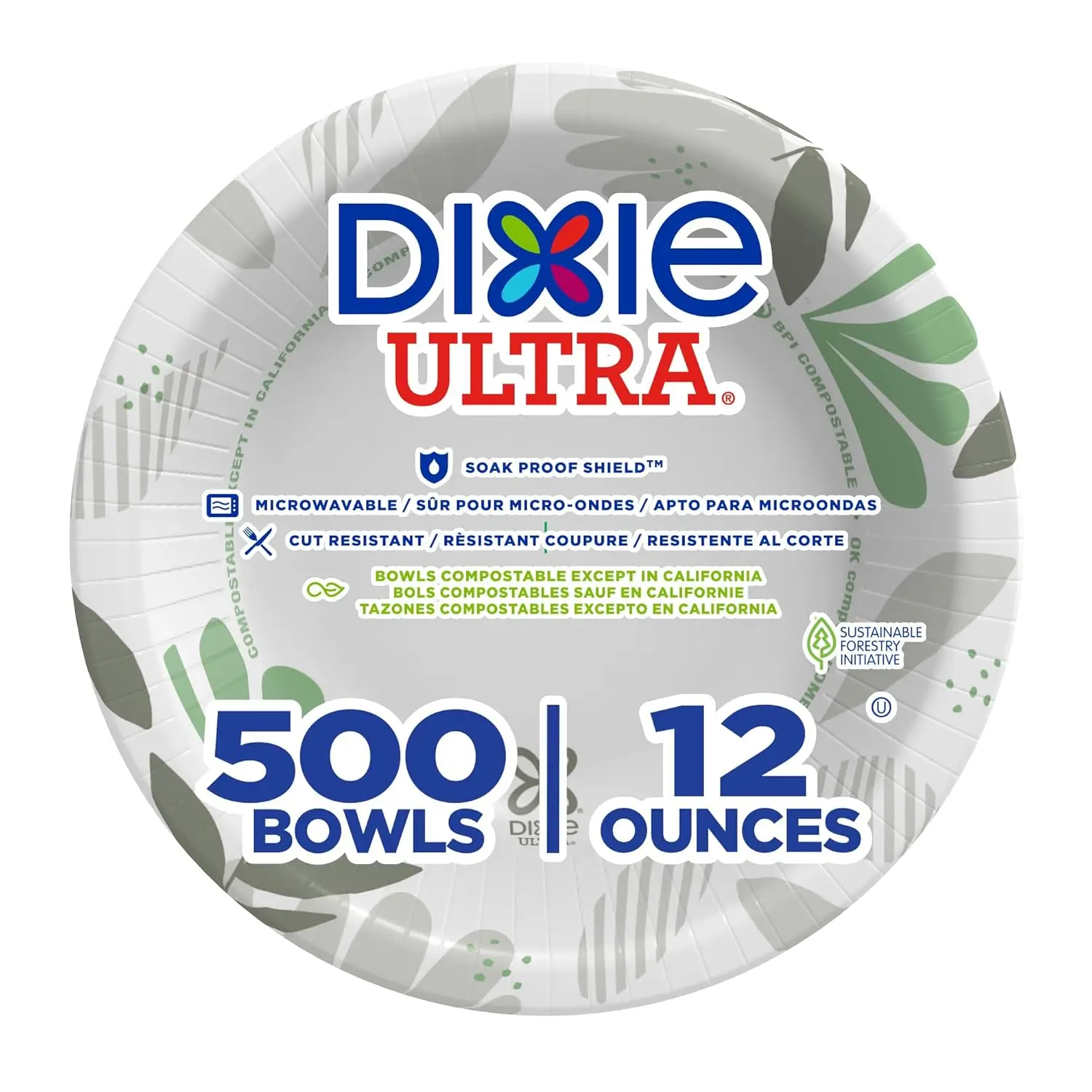 Heavy-Weight Paper Bowls 500 Count, Disposable Bowls 12 oz, Soak-Proof & Microwave Safe, for Soups & Desserts, Pathways Design
Heavy-Weight Paper Bowls 500 Count, Disposable Bowls 12 oz, Soak-Proof & Microwave Safe, for Soups & Desserts, Pathways Design