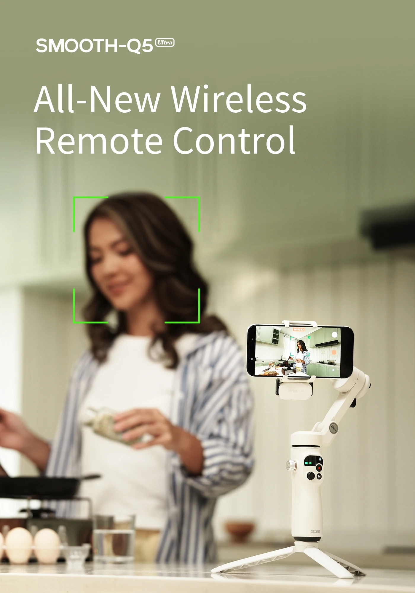 ZHIYUN Smooth Q5 Ultra All-Round AI Tracking Smartphone Gimbal Stabilizer Motion-Sensing Control Wireless Remote for Vlog Live
ZHIYUN Smooth Q5 Ultra All-Round AI Tracking Smartphone Gimbal Stabilizer Motion-Sensing Control Wireless Remote for Vlog Live