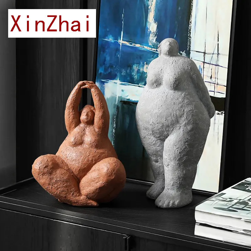Resin Abstract Fat Lady Figurines Yoga Woman Sculpture Ornament Vintage Home Decoration Room Table Craft Mother's Day Gift House
Resin Abstract Fat Lady Figurines Yoga Woman Sculpture Ornament Vintage Home Decoration Room Table Craft Mother's Day Gift House