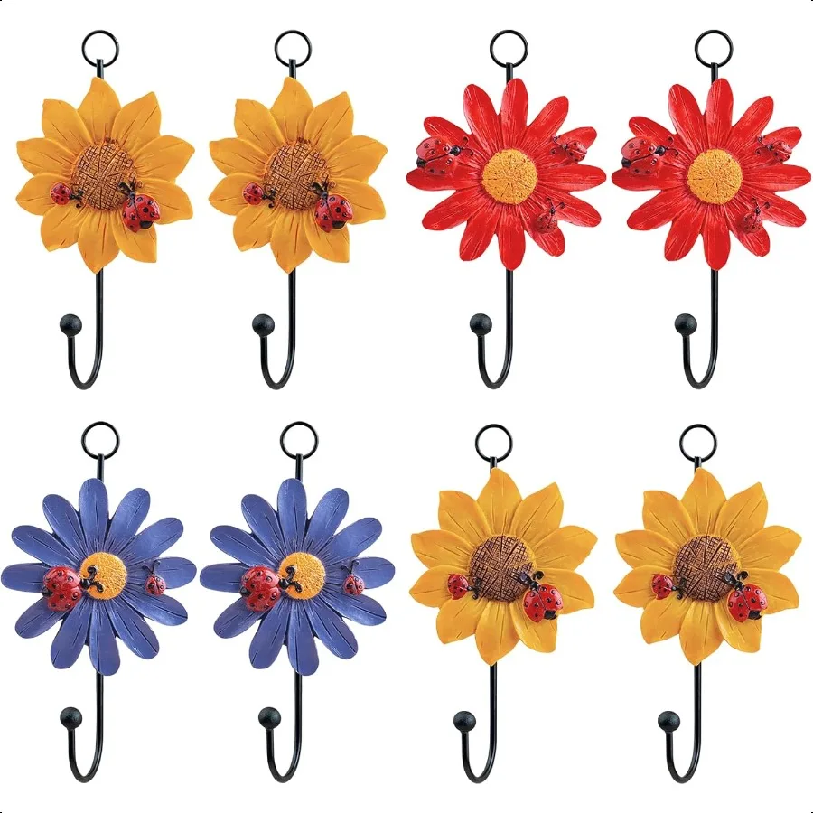 8pcs Resin Daisy Flower Wall Hooks Decoration Hanging Coat Hooks Vintage Art Printing Iron Hook Key Hat Towel Wall Mounts Hooks
8pcs Resin Daisy Flower Wall Hooks Decoration Hanging Coat Hooks Vintage Art Printing Iron Hook Key Hat Towel Wall Mounts Hooks