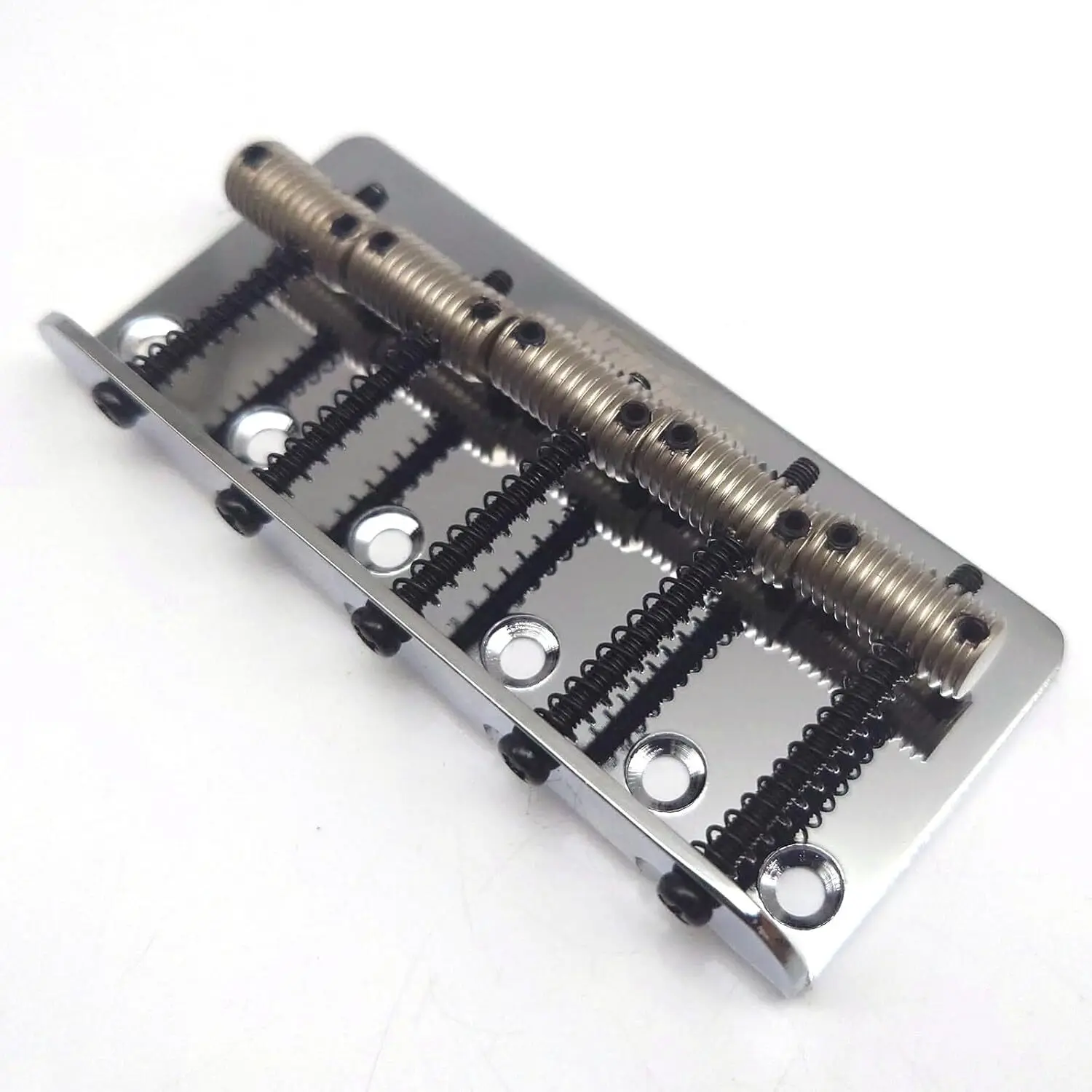 5 String Bass Bridge for JB Style Bass Guitar, 72mm Chrome Fixed Bridge with Adjustable Threaded Saddles
5 String Bass Bridge for JB Style Bass Guitar, 72mm Chrome Fixed Bridge with Adjustable Threaded Saddles