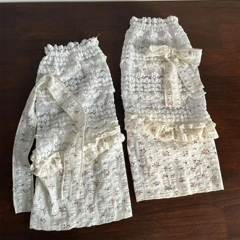 G5GC Fairycore Floral Leg Warmers Footless Socks with Sweet Bowknot Elegant Ruffled Lace Leg Sleeve Boot Covers for Women
G5GC Fairycore Floral Leg Warmers Footless Socks with Sweet Bowknot Elegant Ruffled Lace Leg Sleeve Boot Covers for Women