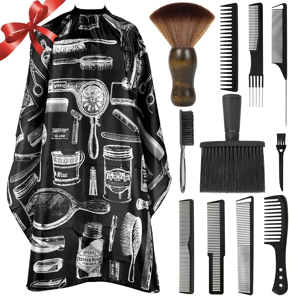 12PCS Hair Cutting Comb Set - Barber Combs for Men & Stylists - Cape with Adjustable Neck & Neck Duster Brush
12PCS Hair Cutting Comb Set - Barber Combs for Men & Stylists - Cape with Adjustable Neck & Neck Duster Brush