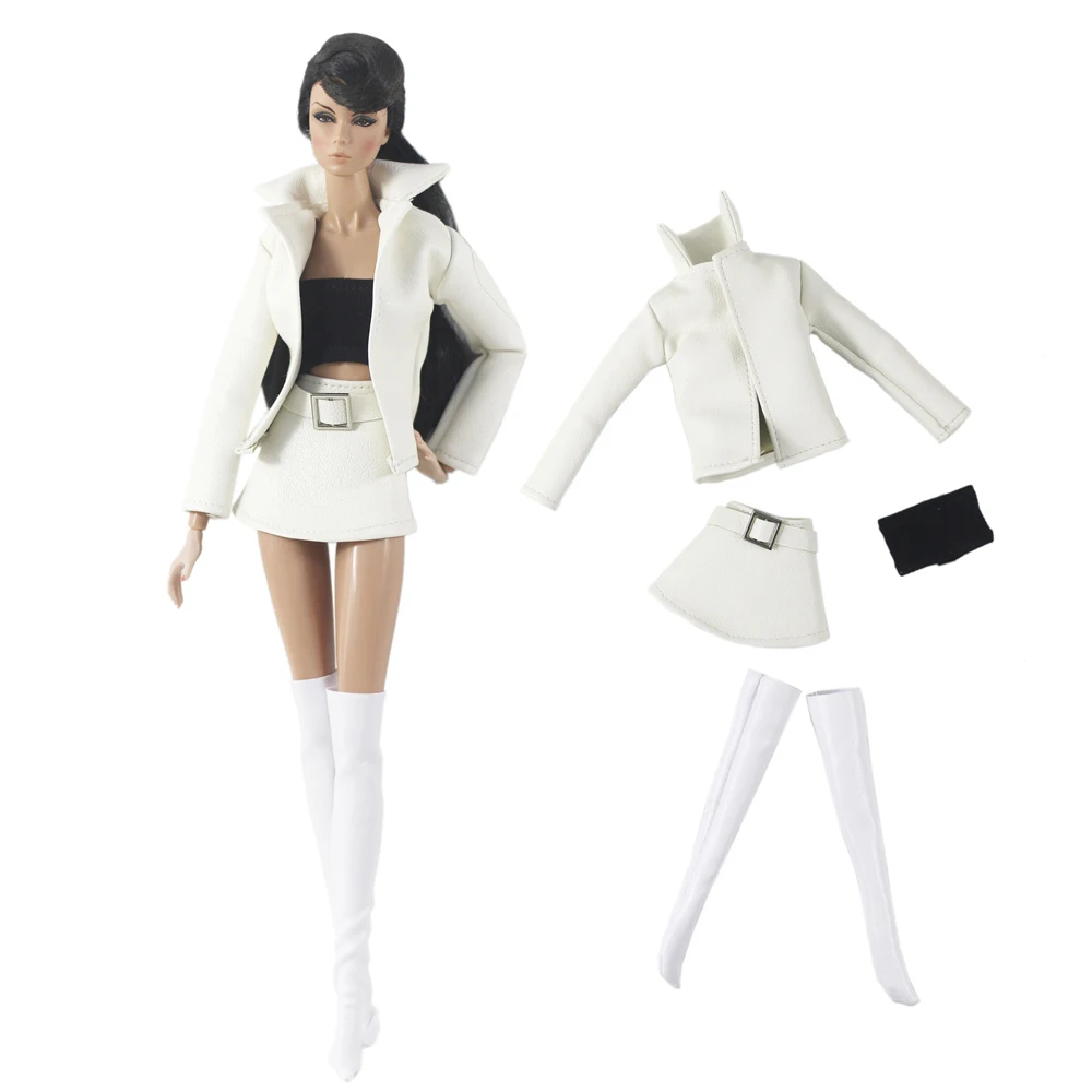 NK 1 Set Leather Clothes For 11.5 Inch Doll White top coat skirt socks 30 CM Doll Accessories 1/6 Doll Clothing Autumn outfit
NK 1 Set Leather Clothes For 11.5 Inch Doll White top coat skirt socks 30 CM Doll Accessories 1/6 Doll Clothing Autumn outfit