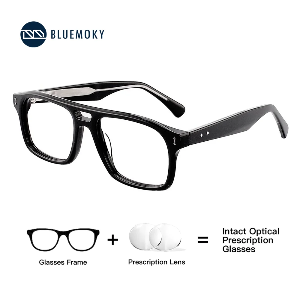 BLUEMOKY Handmade Acetate Pilot Prescription Glasses for Unisex Aviator Anti Blue Light Photochromic Optical Eyeglasses
BLUEMOKY Handmade Acetate Pilot Prescription Glasses for Unisex Aviator Anti Blue Light Photochromic Optical Eyeglasses