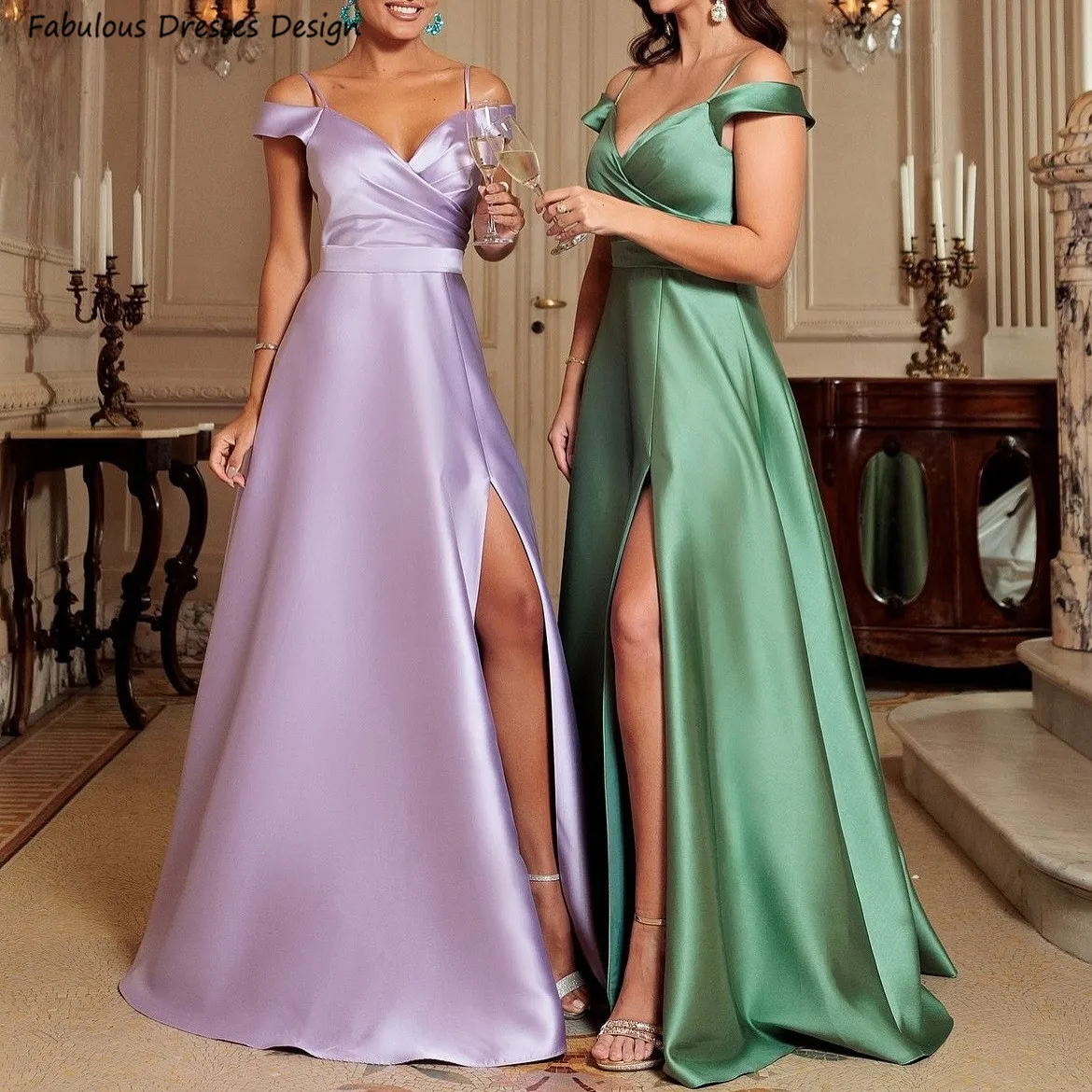 Off Shoulder Spaghetti Straps Bridesmaid Dresses Satin Long A-line Sweetheart Neck Wedding Guests Dress Slit Prom Party Gown
Off Shoulder Spaghetti Straps Bridesmaid Dresses Satin Long A-line Sweetheart Neck Wedding Guests Dress Slit Prom Party Gown