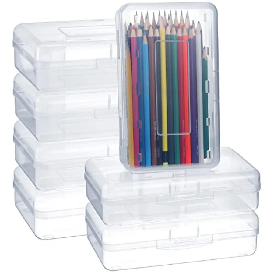 12 Pack Pencil Boxes for School Bulk, Large Plastic Pencil Case with Lid, Stackable Hard Crayon Storage Box for Classroom,Desk
12 Pack Pencil Boxes for School Bulk, Large Plastic Pencil Case with Lid, Stackable Hard Crayon Storage Box for Classroom,Desk