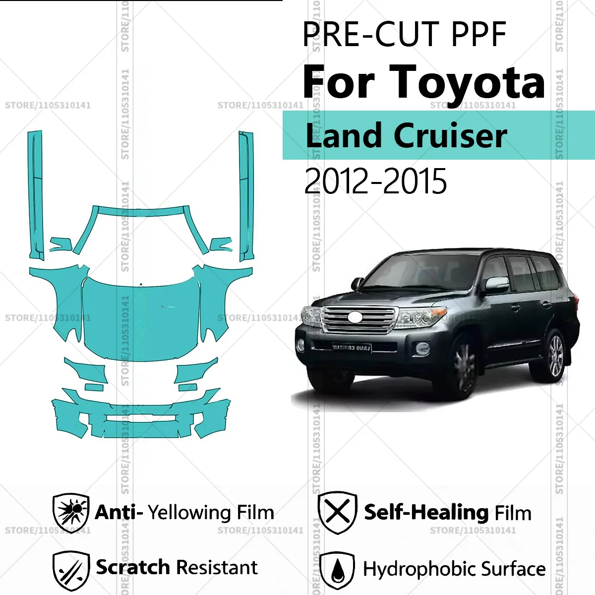 Pre-Cut Paint Protection Film PPF Transparent Car FilmFront Kit - Rockers Automotive PPF For Toyota Land Cruiser 2012-2015
Pre-Cut Paint Protection Film PPF Transparent Car FilmFront Kit - Rockers Automotive PPF For Toyota Land Cruiser 2012-2015