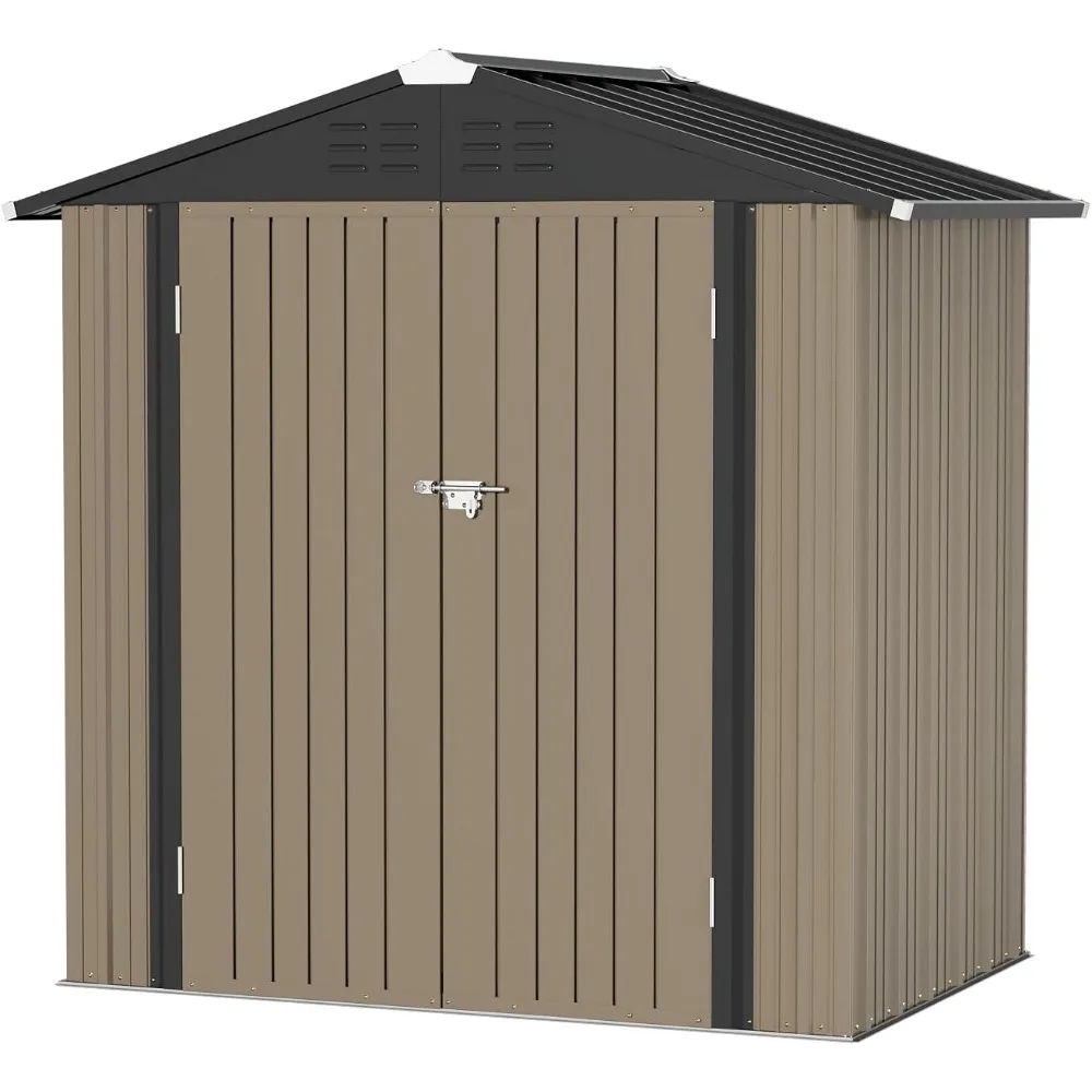 Outdoor storage shed 6 x 4, steel utility shed storage room with door and lock, outdoor storage room for backyard garden lawn
Outdoor storage shed 6 x 4, steel utility shed storage room with door and lock, outdoor storage room for backyard garden lawn