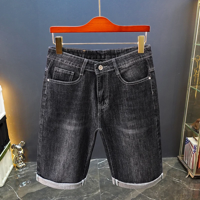 Men's Denim Shorts Summer New Printed Fashion Back Pocket Straight Jeans Slim Elastic Brand Male Bermuda Short Pants
Men's Denim Shorts Summer New Printed Fashion Back Pocket Straight Jeans Slim Elastic Brand Male Bermuda Short Pants