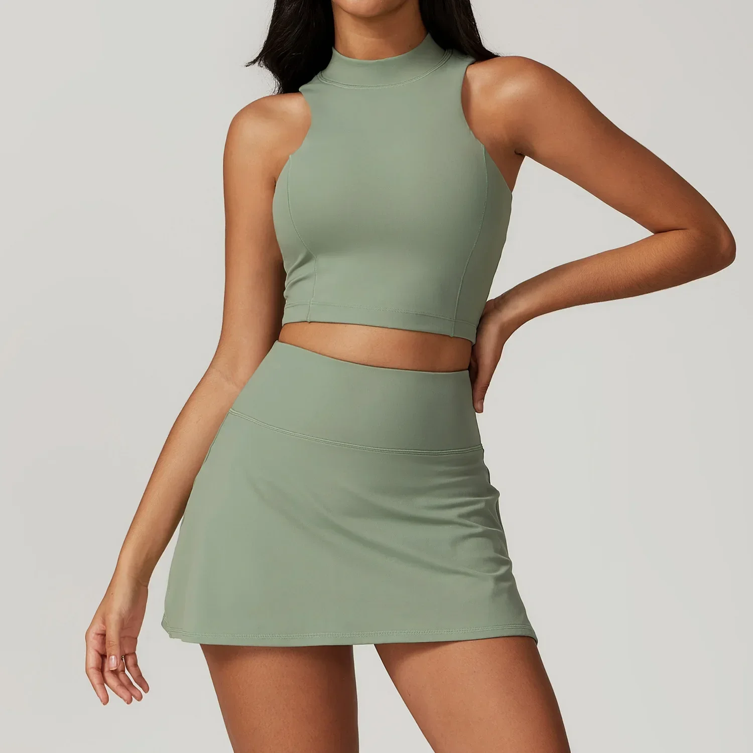 Solid Women Yoga Sets Sleeveless Sports Vest + Shorts Skirt 2 Pcs Sets Women Fitness Workout Sportswear Gym Yoga Top Skorts Suit
Solid Women Yoga Sets Sleeveless Sports Vest + Shorts Skirt 2 Pcs Sets Women Fitness Workout Sportswear Gym Yoga Top Skorts Suit