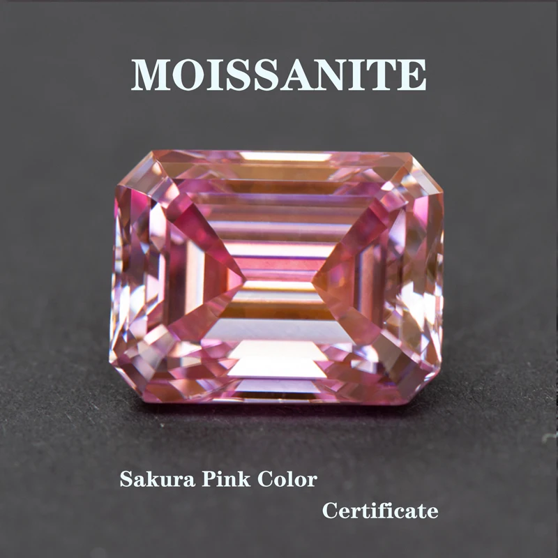 Wholesale Moissanite Stone Emerald Cut Sakura Pink Color DIY Advanced Jewelry Making Materials with Certificate Wholesale Price
Wholesale Moissanite Stone Emerald Cut Sakura Pink Color DIY Advanced Jewelry Making Materials with Certificate Wholesale Price