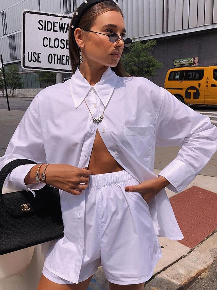 Naturaleye Spring Loose Long Sleeve Sun Protection Shirt High Waist Elastic Women's Set Cotton Fashion Shorts Outfit
Naturaleye Spring Loose Long Sleeve Sun Protection Shirt High Waist Elastic Women's Set Cotton Fashion Shorts Outfit