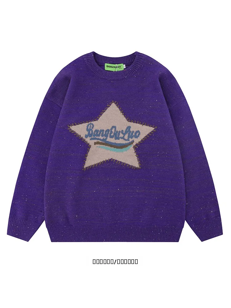 Retro American fiti Embroidery round Ne Sweater Loose ex Long Sve Knitted Top from Star Sewn on Youth ...
Retro American fiti Embroidery round Ne Sweater Loose ex Long Sve Knitted Top from Star Sewn on Youth ...