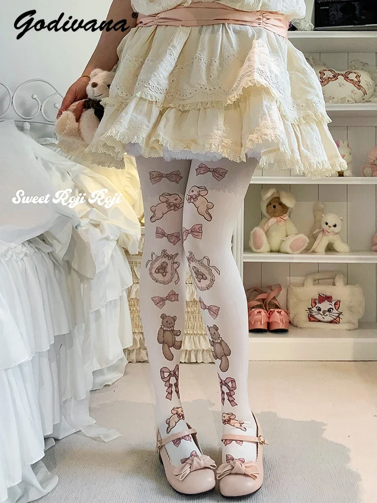 Lolita Socks Women's Autumn and Winter Velvet Print Pantyhose Japanese Sweet Girl Female Kawaii Tights Cotton Socks
Lolita Socks Women's Autumn and Winter Velvet Print Pantyhose Japanese Sweet Girl Female Kawaii Tights Cotton Socks