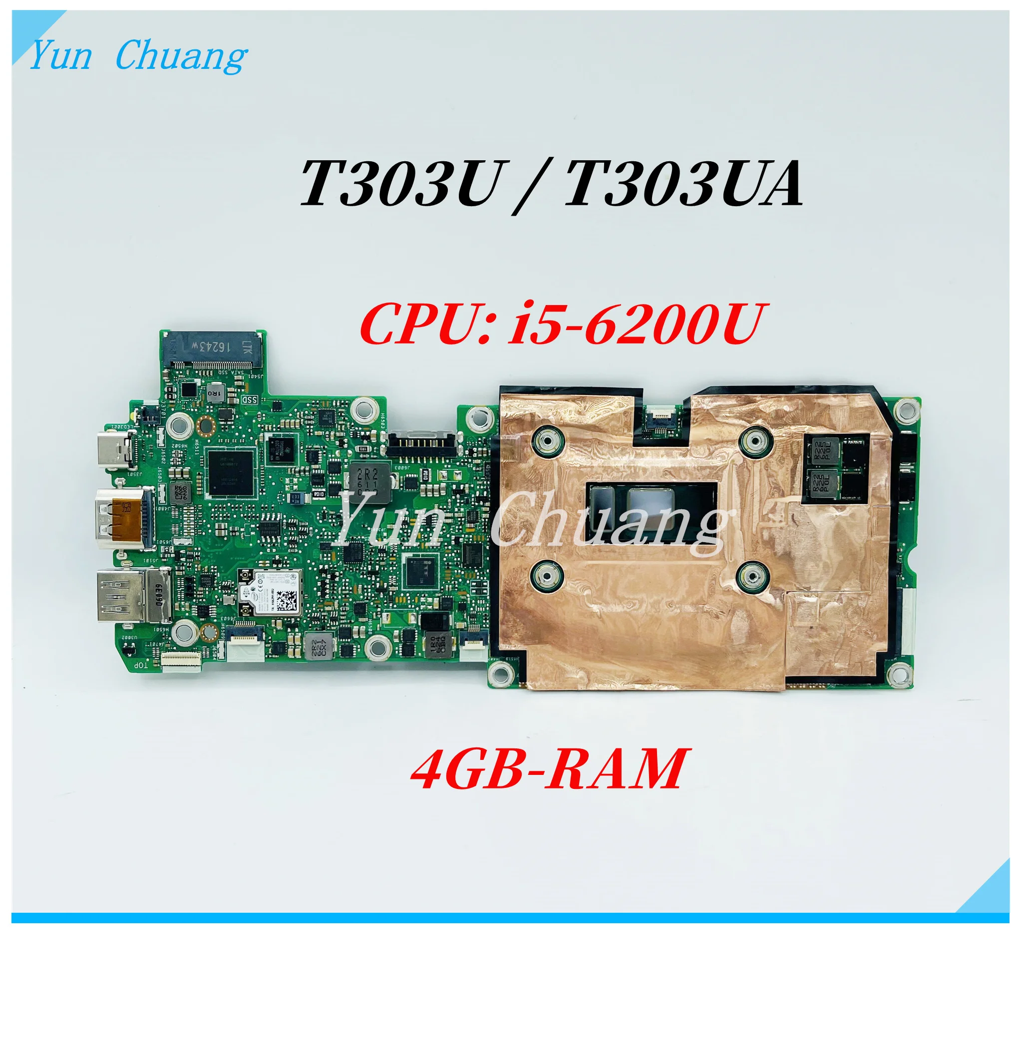 Материнская плата T303UA для планшета ASUS T303, T303U, T303UA, материнская плата для ноутбука с процессором i5-6200U, 4GB-RAM, 100% протестированная работа
Материнская плата T303UA для планшета ASUS T303, T303U, T303UA, материнская плата для ноутбука с процессором i5-6200U, 4GB-RAM, 100% протестированная работа