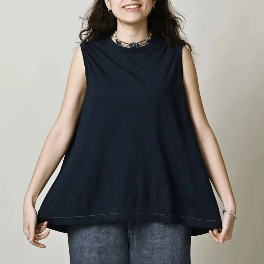 Retro Bamboo Fiber Cotton Women's Long Vest Japanese Style Loose Fit Sleeveless round Neck Tie Back New Arrival
Retro Bamboo Fiber Cotton Women's Long Vest Japanese Style Loose Fit Sleeveless round Neck Tie Back New Arrival