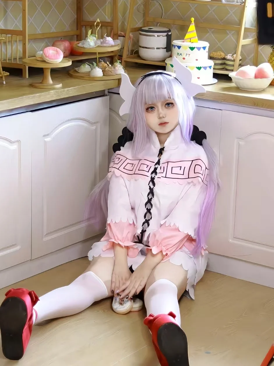 Anime Kobayashi's Dragon Maid Kanna Kamui Coplay Costume Pink White Dress With Cape For Women Halloween Party Comic Con Outfit
Anime Kobayashi's Dragon Maid Kanna Kamui Coplay Costume Pink White Dress With Cape For Women Halloween Party Comic Con Outfit