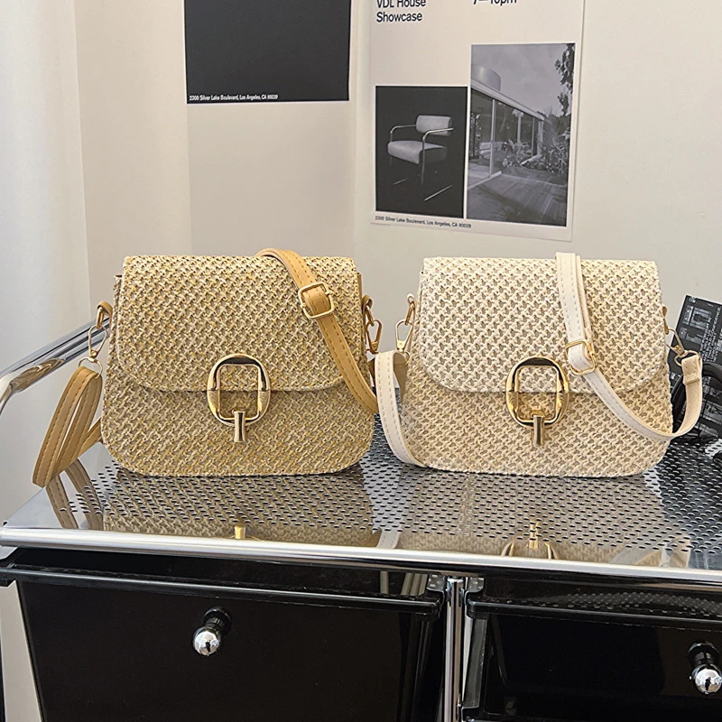 Fashion Casual Straw Shoulder Bag Boho Summer Beach Crossbody Bags Travel Small Square Bag Flap Lock Messenger Bag Women Gifts
Fashion Casual Straw Shoulder Bag Boho Summer Beach Crossbody Bags Travel Small Square Bag Flap Lock Messenger Bag Women Gifts