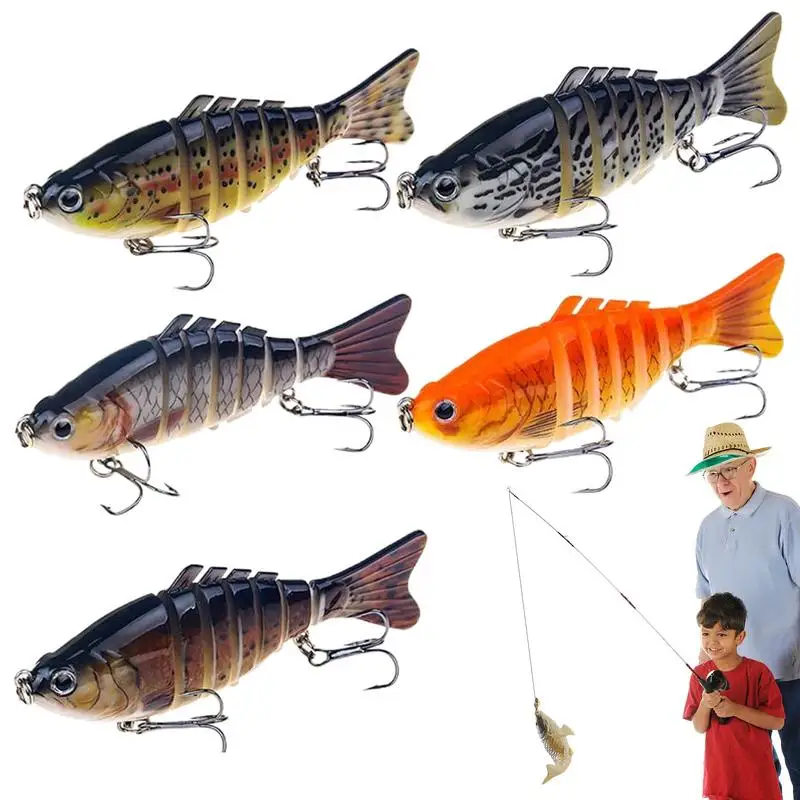 Swimbait Fishing Lures Fishing Lures For Trout Seven Sections Multi Joint 5X Gear Baits Hooks For Saltwater Freshwater Lake
Swimbait Fishing Lures Fishing Lures For Trout Seven Sections Multi Joint 5X Gear Baits Hooks For Saltwater Freshwater Lake