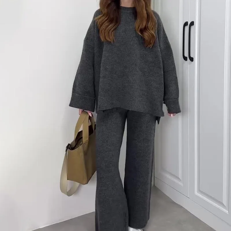 2024 autumn new sweater women's knitted sweater casual fashion trousers set Z341
2024 autumn new sweater women's knitted sweater casual fashion trousers set Z341