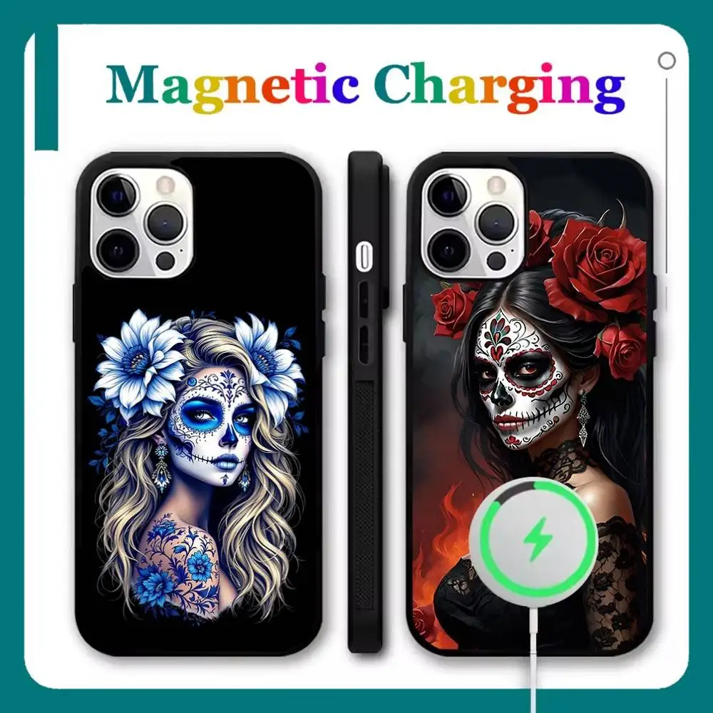 Mexican Catrina Skull Phone Case For iPhone 17,16,15,14,13,12,11,Pro,Max,Plus,Mini,Air,SE New Magsafe Magnetic Wireless Charging
Mexican Catrina Skull Phone Case For iPhone 17,16,15,14,13,12,11,Pro,Max,Plus,Mini,Air,SE New Magsafe Magnetic Wireless Charging