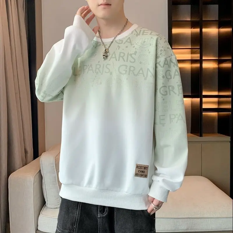 Letter Printed Gradient Hoodies Men's Clothing Young Style O-Neck Spring Autumn Casual Long Sleeve Basic Fashion Sweatshirts New
Letter Printed Gradient Hoodies Men's Clothing Young Style O-Neck Spring Autumn Casual Long Sleeve Basic Fashion Sweatshirts New