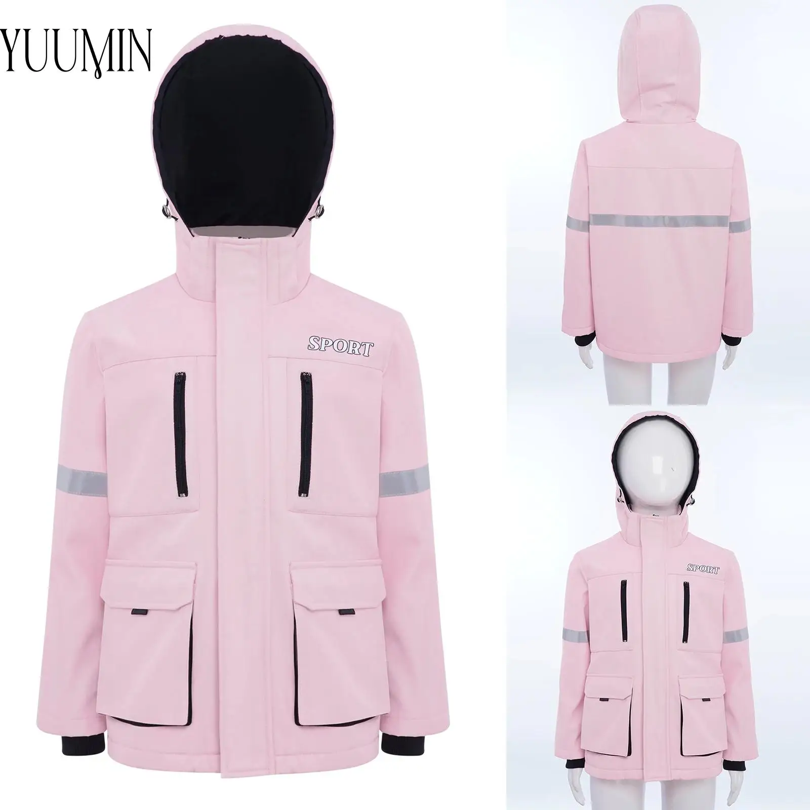 Kids Girls Ski Jacket Skiwear Water Resistant Snowsuit Long Sleeve Zipper Hooded Jacket with Pockets for Outdoor Winter Sports
Kids Girls Ski Jacket Skiwear Water Resistant Snowsuit Long Sleeve Zipper Hooded Jacket with Pockets for Outdoor Winter Sports