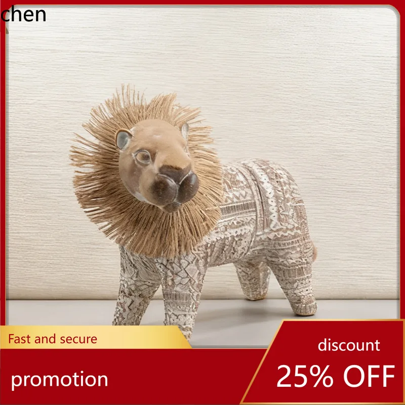 H1 Imitation Solid Wood Carved Lion Ornament for Living Room, Entryway, Bedroom, Cartoon Animal Decoration
H1 Imitation Solid Wood Carved Lion Ornament for Living Room, Entryway, Bedroom, Cartoon Animal Decoration