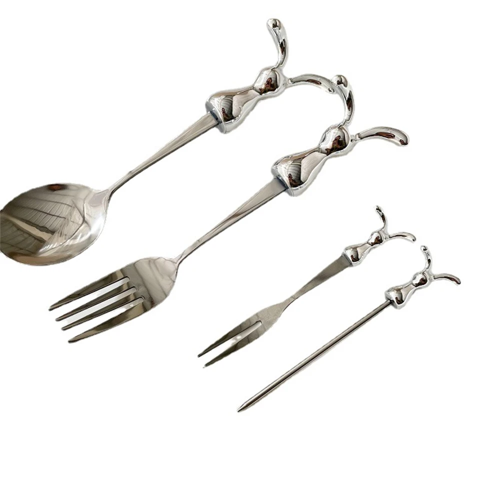 Ice Cream Scoop Prevent Scratches Mirror Polishing Rabbit Pattern Kitchen Tool Dinnerware Powerful Smooth Fork Teeth Fruit Fork
Ice Cream Scoop Prevent Scratches Mirror Polishing Rabbit Pattern Kitchen Tool Dinnerware Powerful Smooth Fork Teeth Fruit Fork