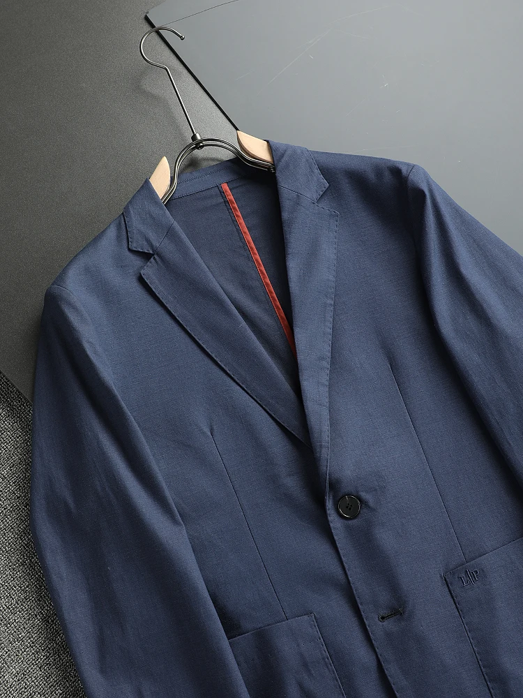 Spring New Arrival Men's Letter Embroidery Patch High End Busin Casual Two Button Linen Suit Jaet Stand Fit Long Sve
Spring New Arrival Men's Letter Embroidery Patch High End Busin Casual Two Button Linen Suit Jaet Stand Fit Long Sve