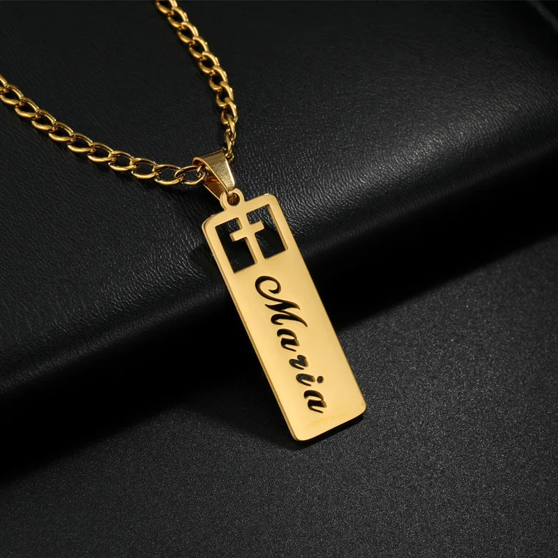 Fashion Personality Hollow Cross Stainless Steel Pendant Custom Name Necklaces NK Chain Jewelry Gift for Men Women Dropshipping
Fashion Personality Hollow Cross Stainless Steel Pendant Custom Name Necklaces NK Chain Jewelry Gift for Men Women Dropshipping