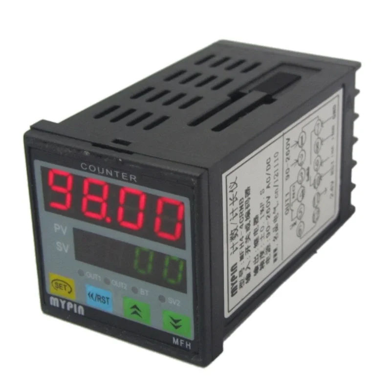 MYPIN 4 Digital Counter Length Counter Length Meter Multi-Functional Intelligent 90-260V AC/DC Preset Relay Output
MYPIN 4 Digital Counter Length Counter Length Meter Multi-Functional Intelligent 90-260V AC/DC Preset Relay Output