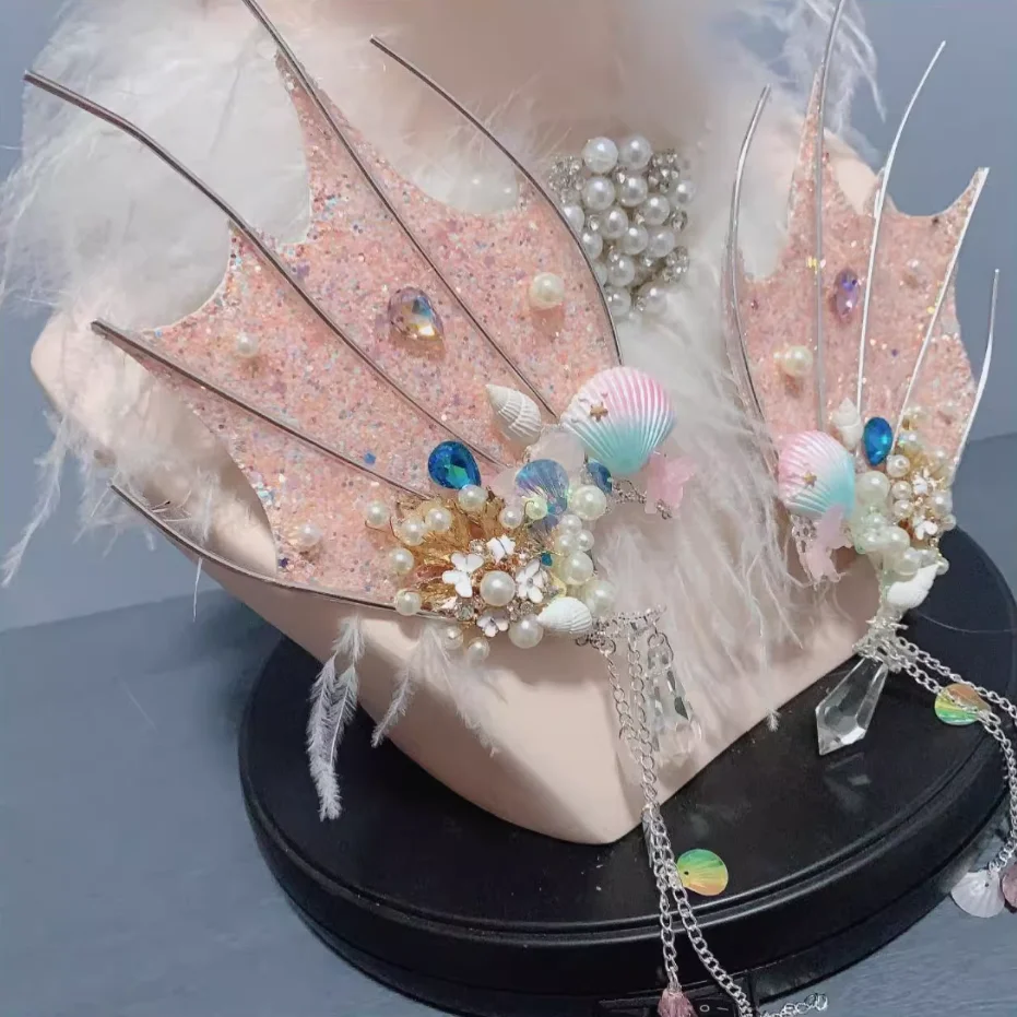 Female Mermaid Ears Accessories Fish Headpiece Spirit Pixie Fairy Cosplay Headdress Festival Party Hairclip Ornament Headwear
Female Mermaid Ears Accessories Fish Headpiece Spirit Pixie Fairy Cosplay Headdress Festival Party Hairclip Ornament Headwear