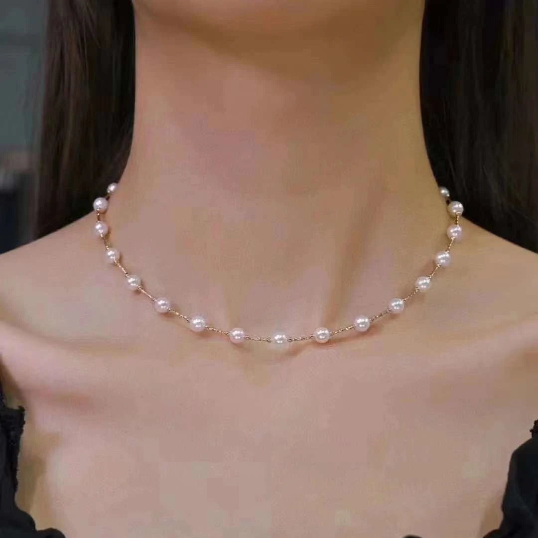 Classic Sky Star Collar Chain 7-8MM Strong Light Flawless Natural High Quality Freshwater Pearl Necklace Women's Neckchain
Classic Sky Star Collar Chain 7-8MM Strong Light Flawless Natural High Quality Freshwater Pearl Necklace Women's Neckchain